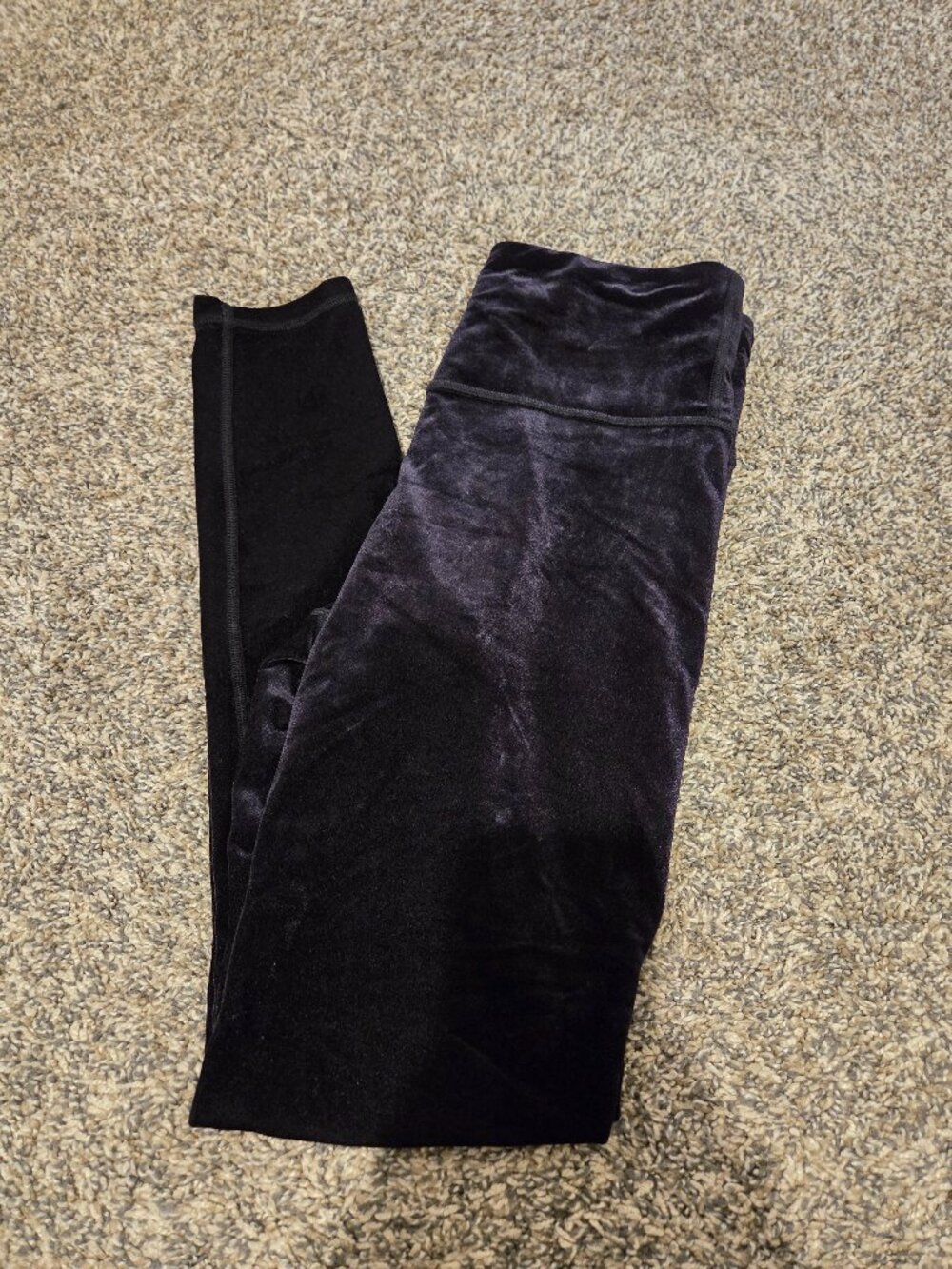 Athleta Elation Ultra High Rise Velvet Tights Black S - Picture 1 of 4